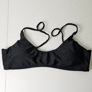 New L Black Underwire Bikini Top